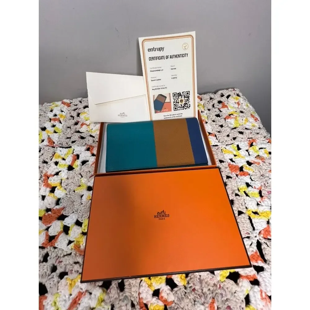 Hermes Vision II Tricolor Epsom Leather Agenda Cover 2016 with Box & COA